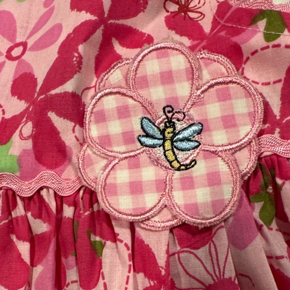 Precious Moments Pink Floral Baby Dress 6/9 months - Picture 3 of 6